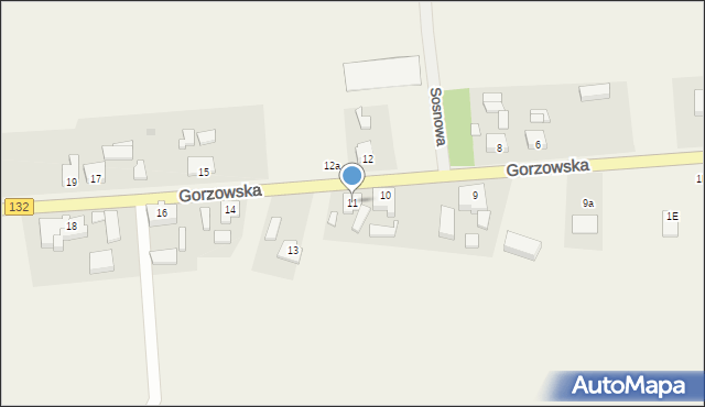 Białcz, Gorzowska, 11, mapa Białcz