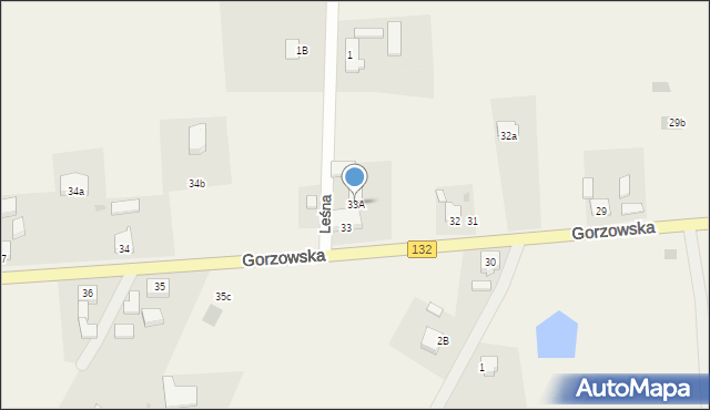 Białcz, Gorzowska, 33A, mapa Białcz