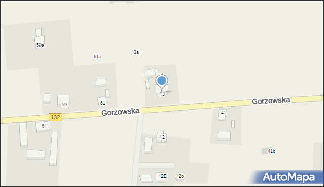 Białcz, Gorzowska, 43, mapa Białcz