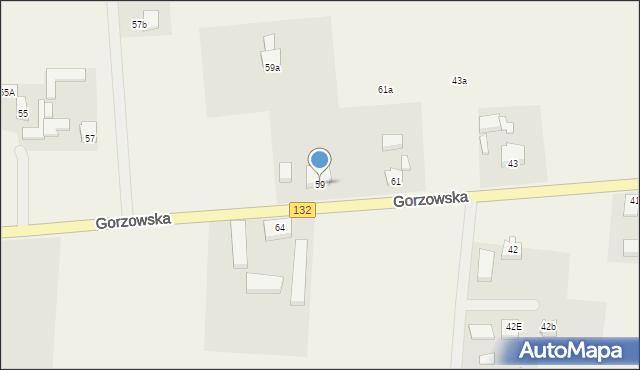 Białcz, Gorzowska, 59, mapa Białcz