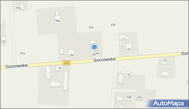 Białcz, Gorzowska, 61, mapa Białcz