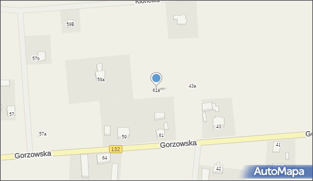 Białcz, Gorzowska, 61a, mapa Białcz