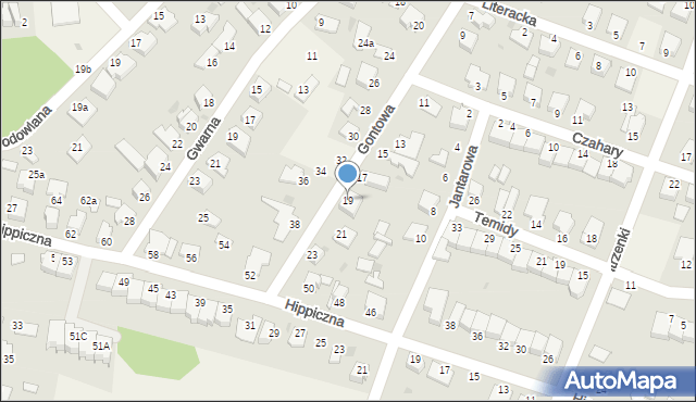 Białe Błota, Gontowa, 19, mapa Białe Błota