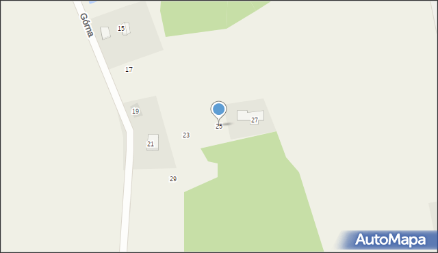 Bielkówko, Górna, 25, mapa Bielkówko