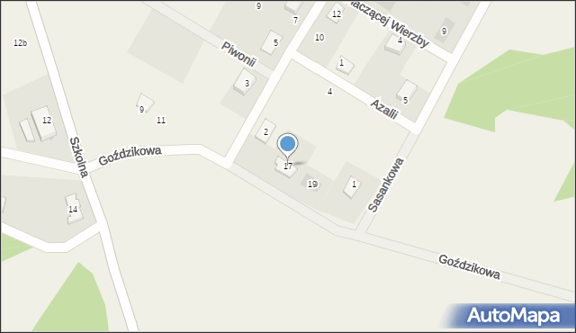 Bielkowo, Goździkowa, 17, mapa Bielkowo