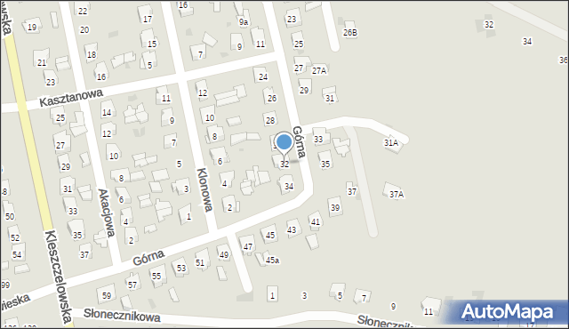 Bielsk Podlaski, Górna, 32, mapa Bielsk Podlaski