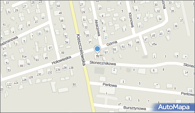 Bielsk Podlaski, Górna, 59, mapa Bielsk Podlaski