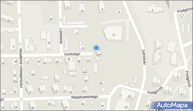 Bielsko-Biała, Gorkiego Maksyma, 46, mapa Bielsko-Białej