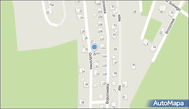 Bieruń, Gołysowa, 29, mapa Bieruń