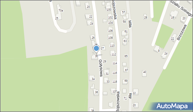 Bieruń, Gołysowa, 30, mapa Bieruń