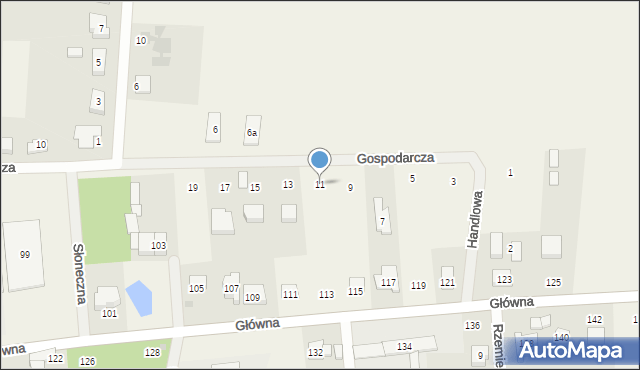 Biskupice, Gospodarcza, 11, mapa Biskupice