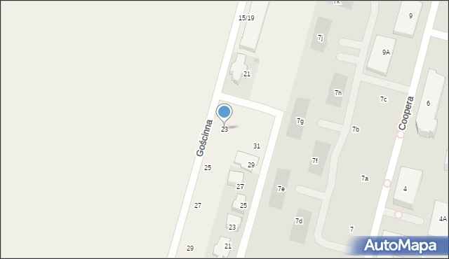 Blizne Łaszczyńskiego, Gościnna, 23, mapa Blizne Łaszczyńskiego