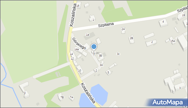 Bobolice, Górskiego, 3, mapa Bobolice