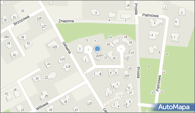 Bobrowiec, Gościnna, 11, mapa Bobrowiec