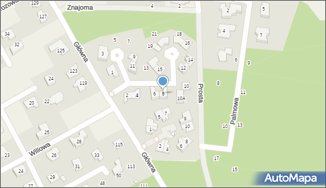 Bobrowiec, Gościnna, 8, mapa Bobrowiec