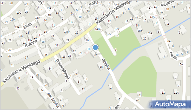 Bochnia, Górska, 1c, mapa Bochni