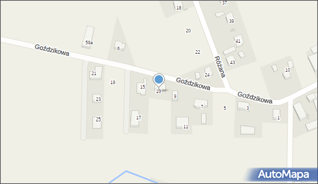 Bogdanowo, Goździkowa, 13, mapa Bogdanowo