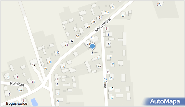 Bogusławice, Górna, 2, mapa Bogusławice