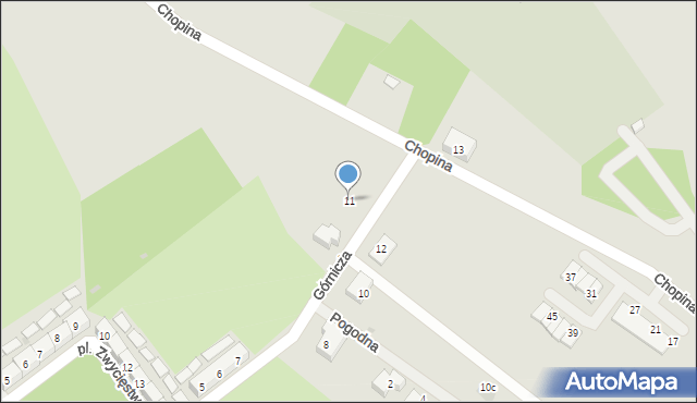 Boguszów-Gorce, Górnicza, 11, mapa Boguszów-Gorce