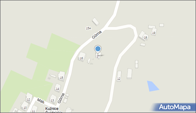 Boguszów-Gorce, Górna, 17, mapa Boguszów-Gorce