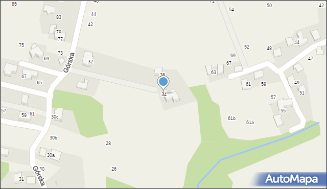 Bolechowice, Górska, 34, mapa Bolechowice