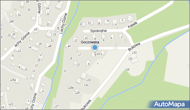 Brenna, Goczowska, 3, mapa Brenna