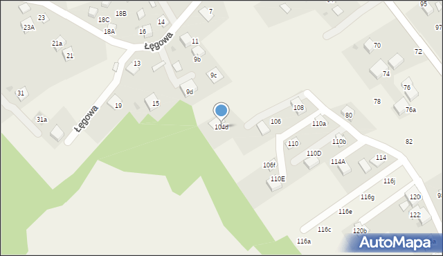 Brenna, Górecka, 104d, mapa Brenna