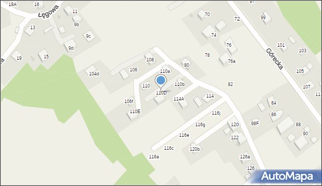 Brenna, Górecka, 110D, mapa Brenna