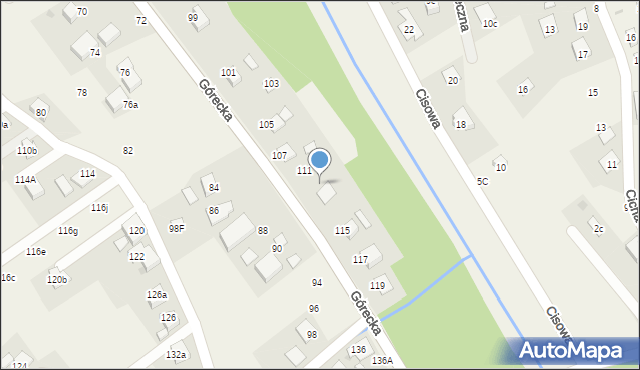 Brenna, Górecka, 113, mapa Brenna