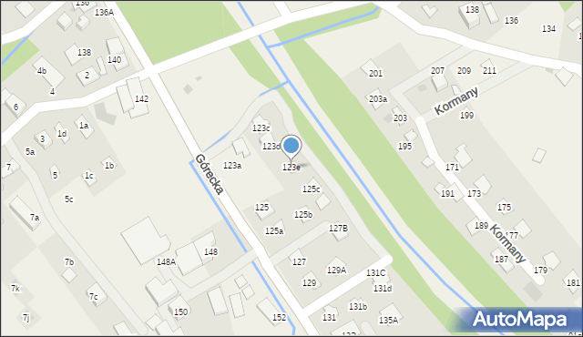 Brenna, Górecka, 123e, mapa Brenna