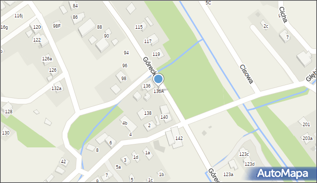 Brenna, Górecka, 136A, mapa Brenna