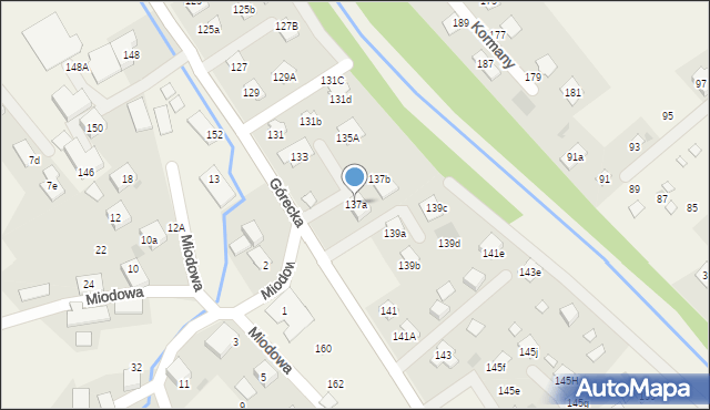 Brenna, Górecka, 137a, mapa Brenna