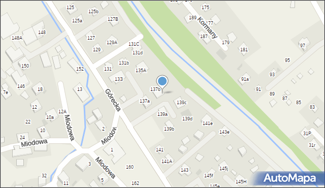 Brenna, Górecka, 137c, mapa Brenna