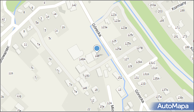 Brenna, Górecka, 148, mapa Brenna