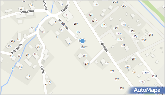 Brenna, Górecka, 166, mapa Brenna
