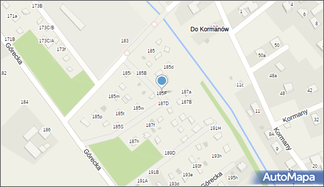 Brenna, Górecka, 185F, mapa Brenna
