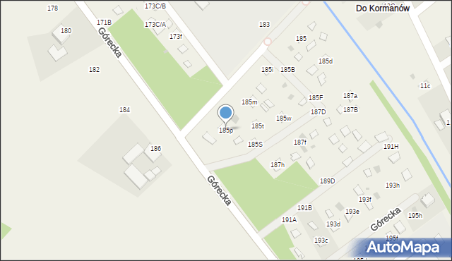 Brenna, Górecka, 185p, mapa Brenna