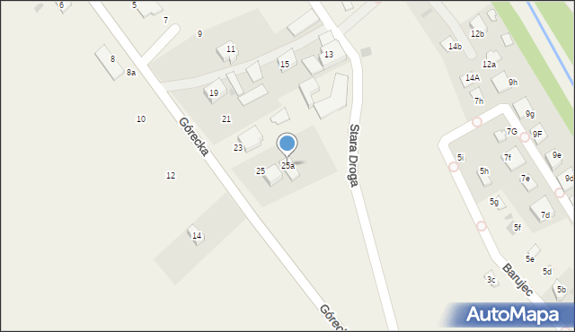 Brenna, Górecka, 25a, mapa Brenna