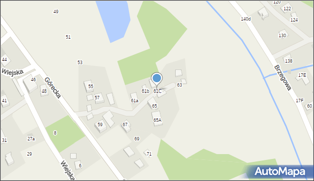 Brenna, Górecka, 61C, mapa Brenna