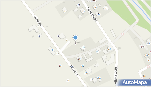 Brenna, Górecka, 9, mapa Brenna