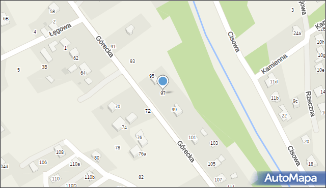 Brenna, Górecka, 97, mapa Brenna