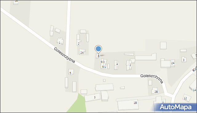 Brudzew, Goleszczyzna, 6, mapa Brudzew