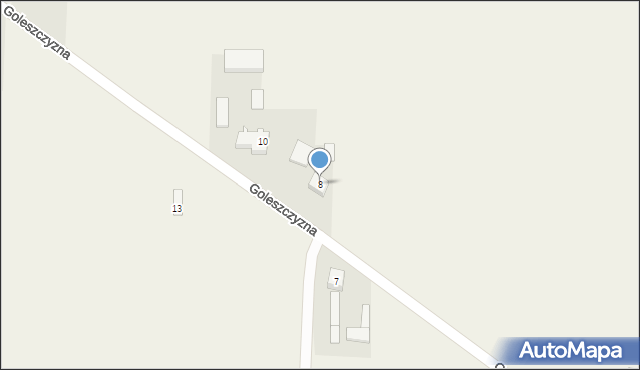 Brudzew, Goleszczyzna, 8, mapa Brudzew