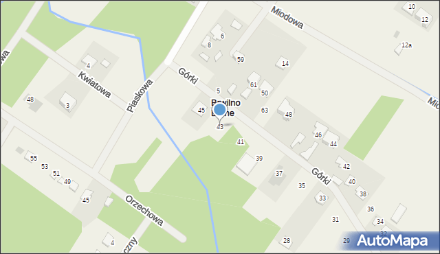 Brwilno Dolne, Górki, 43, mapa Brwilno Dolne