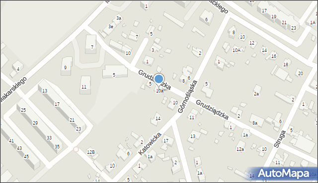 Brzeg, Górnośląska, 10a, mapa Brzeg