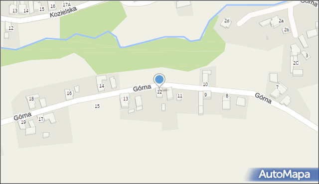 Brzeźnica, Górna, 12, mapa Brzeźnica