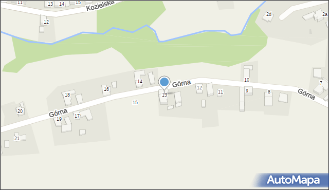 Brzeźnica, Górna, 13, mapa Brzeźnica