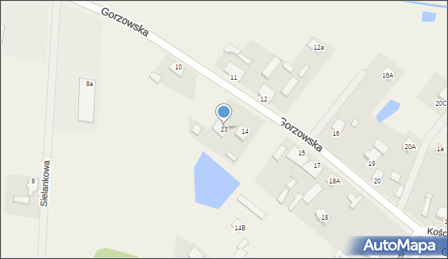 Brzozowiec, Gorzowska, 13, mapa Brzozowiec
