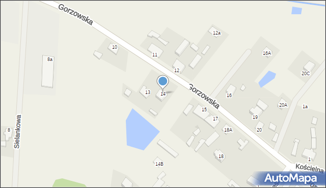 Brzozowiec, Gorzowska, 14, mapa Brzozowiec