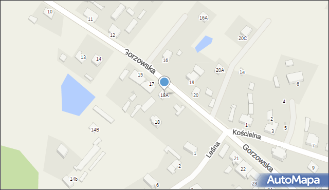 Brzozowiec, Gorzowska, 18A, mapa Brzozowiec